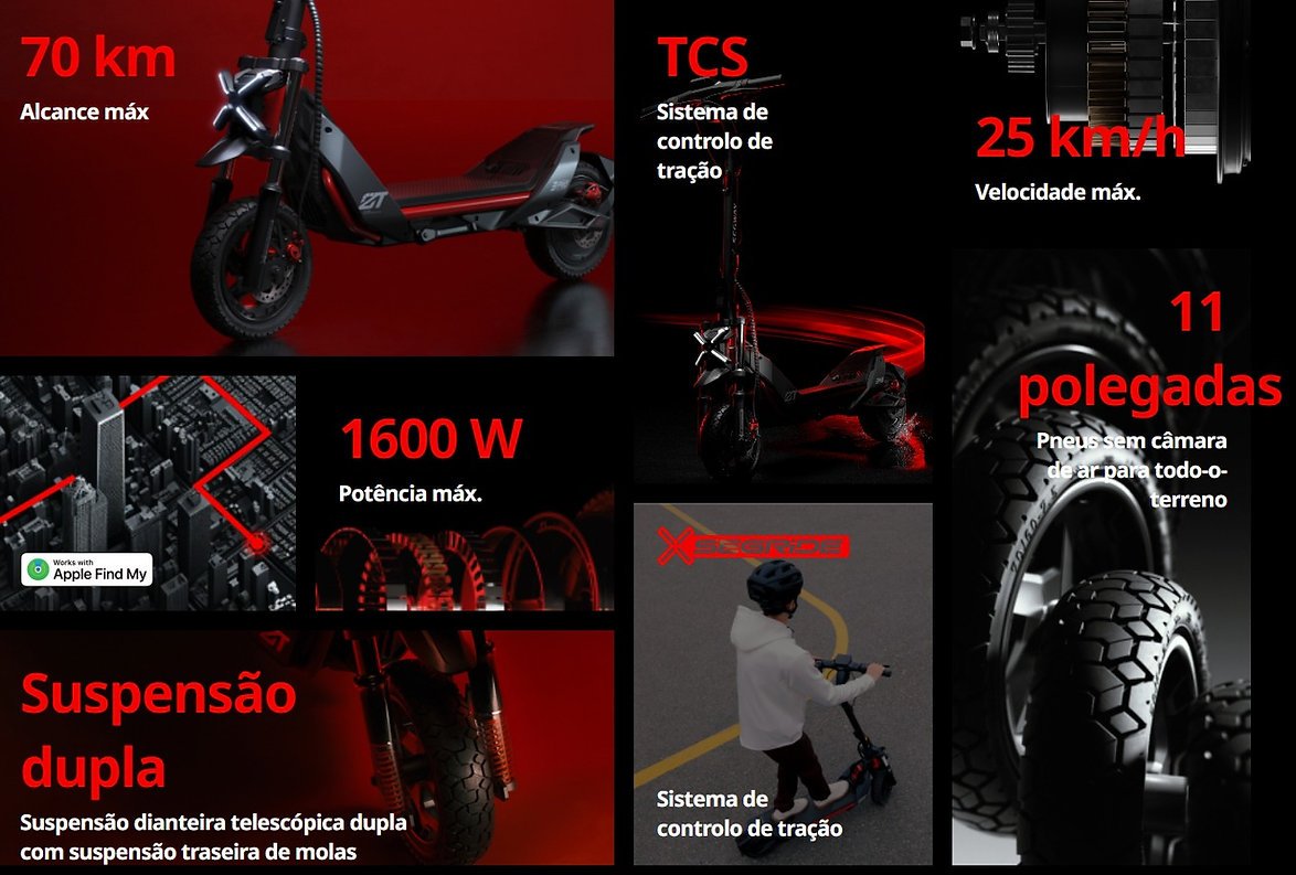 Patinete Elétrico ZT3 Pro - Velocidade máxima: até 40 km/h - Imagem 16