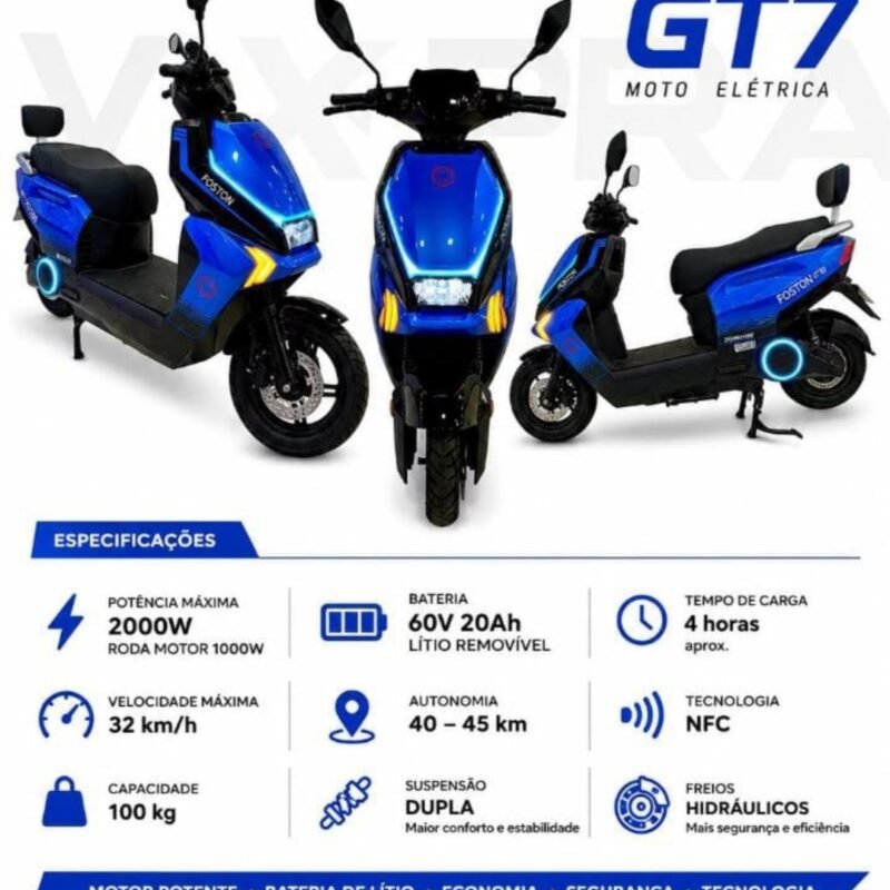 MOTO ELETRICA FOSTON GT7 1000W VELOCIDADE 32KM/H